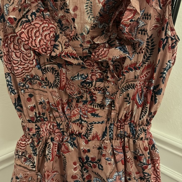 Anna Cate Sz S Charlotte Peaxh Floral Tiered Maxi Dress B24 - Picture 13 of 13